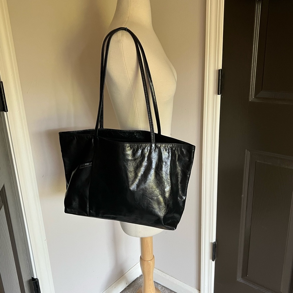 Latico Black Leather Tote Bag